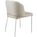 Ver imagem 5 de Cadeira Aurora Couro Pérola Metal Champanhe