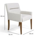Ver imagem 3 de Poltrona para Sala de Estar Linho Pés Madeira Angel