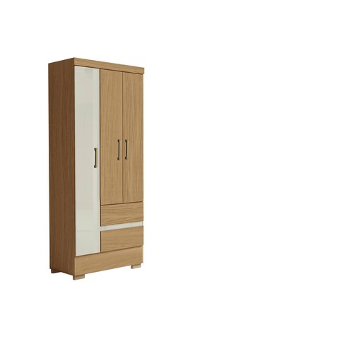 Guarda Roupas Solteiro 3 Portas 2 Gavetas Coimbra Atacama / Off White Aramóveis