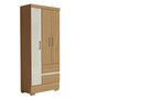 Ver imagem 1 de Guarda Roupas Solteiro 3 Portas 2 Gavetas Coimbra Atacama / Off White Aramóveis