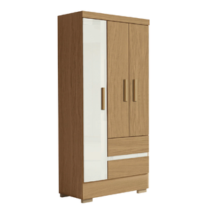 Guarda Roupas Solteiro 3 Portas 2 Gavetas Coimbra Atacama / Off White Aramóveis