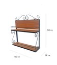Ver imagem 2 de prateleira suspensa Porta Condimentos Madeira Parede multiuso Gourmet quarto cozinha banheiro