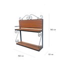 Ver imagem 2 de prateleira suspensa Porta Condimentos Madeira Parede multiuso Gourmet quarto cozinha banheiro