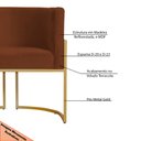 Ver imagem 5 de Poltrona Decorativa Sala de Estar Luana Base Gold Veludo Terracota - Montanaris Decor Md Montanaris
