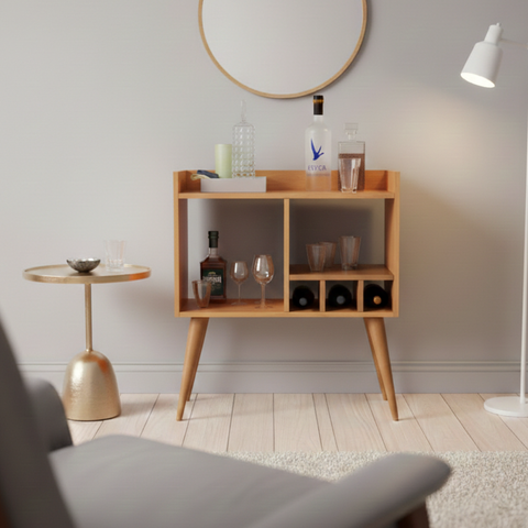 Aparador Decorativo Adega Nichos Expositores Sala e Home Bar