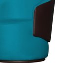 Ver imagem 3 de Poltrona Organica Beatriz Suede Azul Turquesa C/ Composê Corano Marrom - Lm Decor