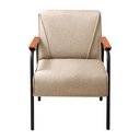 Ver imagem 2 de Kit 04 Poltronas Decorativas Jade para Sala de Estar, Recepção - Linho Marrom