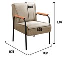 Ver imagem 5 de Kit 04 Poltronas Decorativas Jade para Sala de Estar, Recepção - Linho Marrom