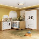 Ver imagem 1 de Quarto de Bebê Completo com Berço Americano 3 em 1 Doçura Multimóveis Mp4646 Madeirado/branco