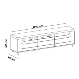 Rack para Tv até 85 2 Portas 1 Gaveta Artely Mercury - 11