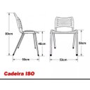 Ver imagem 2 de Kit 3 Cadeiras Prisma Iso Fixa Desmontável Empilhavel Frisocar - Recepção - Sala de Espera - Cor Pre