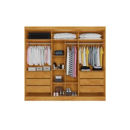 Guarda Roupa Oslo 6 Portas 6 Gavetas com Espelho Mdf - Mademarcs - 3