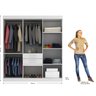Guarda Roupa Casal 7 Portas 2 Gavetas Atlanta Evidência Móveis - 2