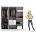 Ver imagem 1 de Guarda Roupa Casal 7 Portas 2 Gavetas Atlanta Evidência Móveis