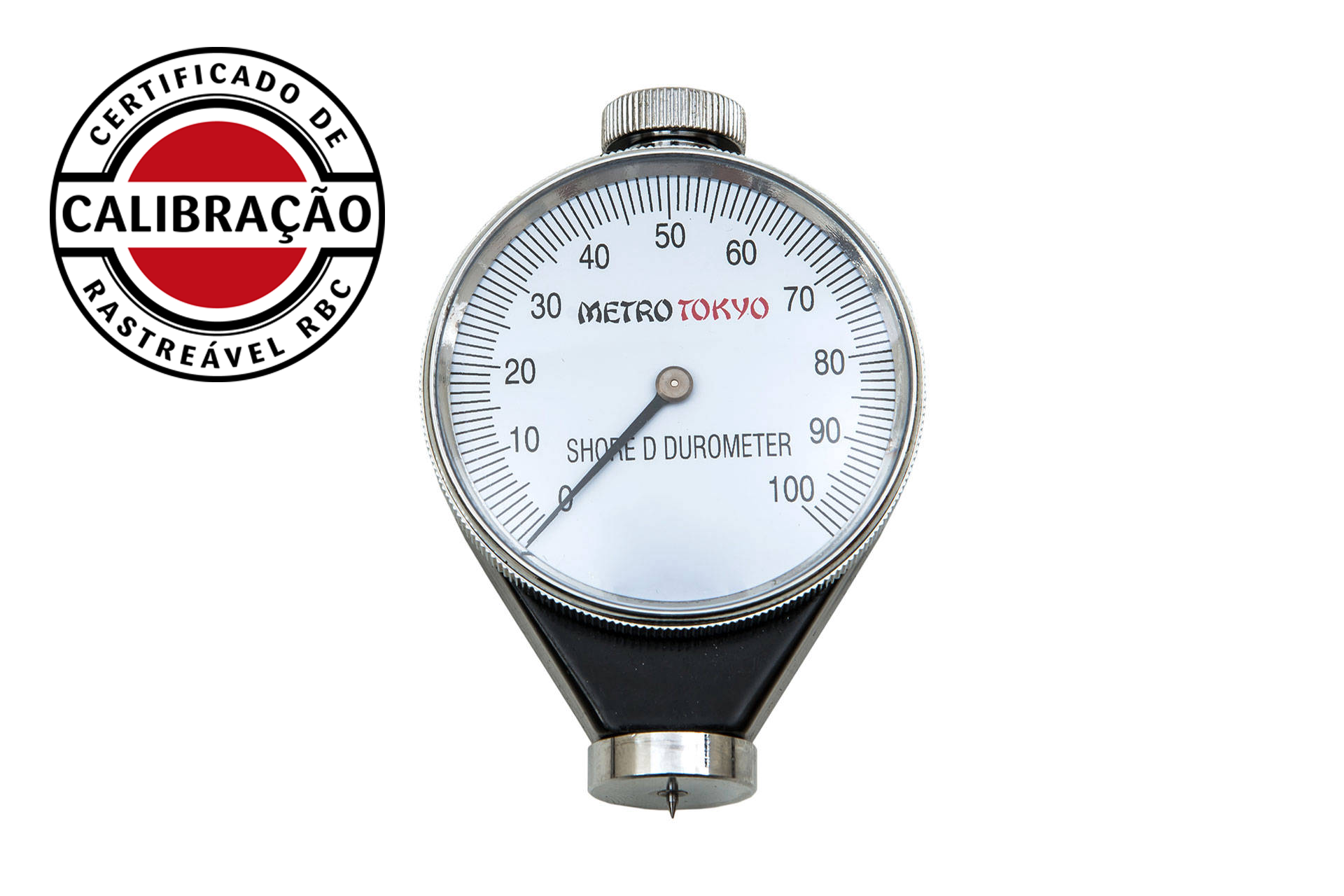 Durômetro Shore D - Metrotokyo - MTK-1031 - Força de medição: 0 ~ 44,5N - Fornecido com Certificado 