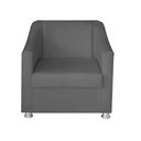 Ver imagem 5 de Kit Poltrona Namoradeira e 2 Poltronas Decorativa 68 Cm Tilla Cinza - Mafer