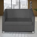Ver imagem 2 de Kit Poltrona Namoradeira e 2 Poltronas Decorativa 68 Cm Tilla Cinza - Mafer