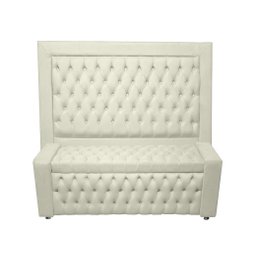 Kit Cabeceira + Recamier Baú para Cama Box Casal Padão 1.40 - Sv Decor:marfim - 1