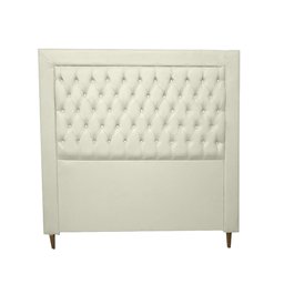 Kit Cabeceira + Recamier Baú para Cama Box Casal Padão 1.40 - Sv Decor:marfim - 2