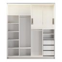 Ver imagem 3 de Guarda Roupa Ravi New MDF 200x230cm 2 Portas com Espelho e LED Branco 1323