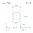 Ver imagem 2 de Assento Sanitário Poliester Piano Branco para Vaso Deca