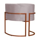 Ver imagem 4 de Poltrona Decorativa Luana Veludo Rose Base Bronze - Fm