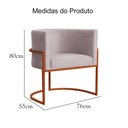 Ver imagem 7 de Poltrona Decorativa Luana Veludo Rose Base Bronze - Fm
