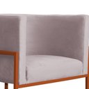 Ver imagem 5 de Poltrona Decorativa Luana Veludo Rose Base Bronze - Fm