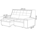 Ver imagem 6 de Sofá Retrátil Reclinável para Sala 3 Lugares 210cm Niels F04 Veludo Azul - Lyam Decor