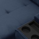 Ver imagem 2 de Sofá Retrátil Reclinável para Sala 3 Lugares 210cm Niels F04 Veludo Azul - Lyam Decor