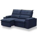 Ver mais imagens de Sofá Retrátil Reclinável para Sala 3 Lugares 210cm Niels F04 Veludo Azul - Lyam Decor