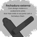 Ver imagem 5 de Fechadura Porta Casa Madeira Externa Preto Stam 40mm 803/21 Fech. 803/21 - Esp. Preto Fosco (g)
