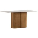 Ver imagem 1 de Mesa de Jantar Serena 160x90 cm com Vidro Cinamomo Off White - New Ceval
