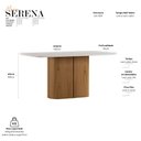 Ver imagem 3 de Mesa de Jantar Serena 160x90 cm com Vidro Cinamomo Off White - New Ceval