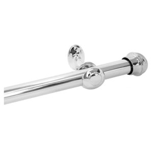 Kit Varão Completo Simples 5,00 Metros 19mm Alumínio Polido