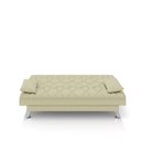 Ver imagem 6 de Sofá Cama Sala de Estar 193cm Belinda com Pés Alumínio Linho Off White G45 - Gran Belo