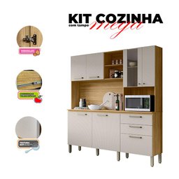 Kit Cozinha Mega com Tampo Freijó Soft - Kits Paraná - 4