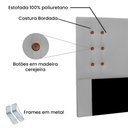 Ver imagem 3 de Cabeceira Solteiro 0,90m Genova Linho Cinza Claro - Pallazio