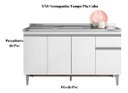 Ver imagem 3 de Gabinete Tatiane Balcão Multiuso P/cozinha 150cm Ajl Móveis