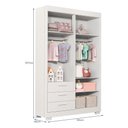 Ver imagem 3 de Dormitório Infantil Zaki Guarda Roupa, Cômoda e Berço Mini Cama Danny Branco Fosco - Reller Mó