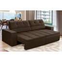 Ver imagem 1 de Sofá Retrátil e Reclinável 2 Lugares 1,70m com Molas Sabrina Suede Marrom Madelina Decor