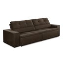 Ver imagem 3 de Sofá Retrátil e Reclinável 2 Lugares 1,70m com Molas Sabrina Suede Marrom Madelina Decor