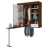 Closet Suspenso Euforia e Kit Armário Multiuso com Tábua de Passar - Albatroz - Cedro/Branco - 1
