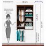 Closet Suspenso Euforia e Kit Armário Multiuso com Tábua de Passar - Albatroz - Cedro/Branco - 3