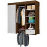 Closet Suspenso Euforia e Kit Armário Multiuso com Tábua de Passar - Albatroz - Cedro/Branco - 5