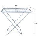 Ver imagem 4 de Varal de Roupas Chão Grande Com Abas para Roupas Lavanderia Apartamento 148 cm em Aço Branco