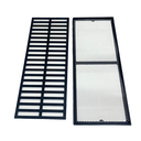 Ver mais imagens de Grelha Pluvial com Aro 15cm X 50cm Preto Fosco com Tela