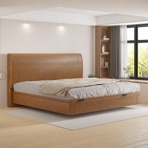 Cama Baú Casal Flutuante King Size Space Couro Ecológico Pu - Skybox