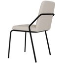 Ver imagem 4 de Kit 03 Cadeiras Estofada para Sala de Jantar Loft Preto C01 Linho Areia - Lyam Decor