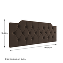 Ver imagem 3 de Cabeceira Suspensa Cama Box Quenn 1,60 para Quarto Moderna Capela - Marrom